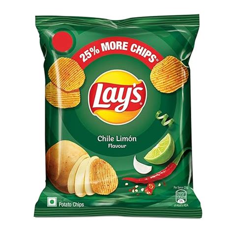 Lays Potato Chips Chile Limon Flavour Crunchy Chips And Snacks 48gram