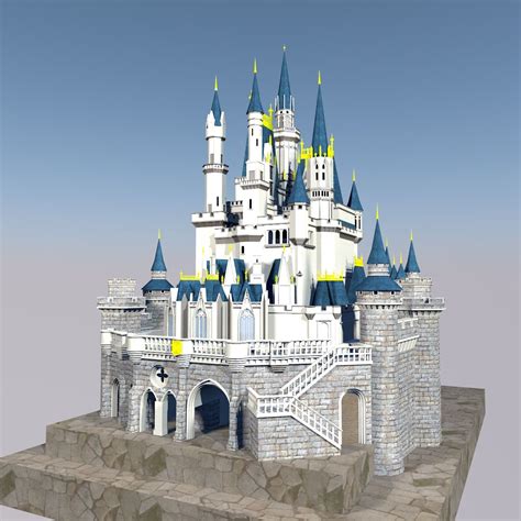 Cinderella Castle D Model C D Ds Unknown Fbx Free D