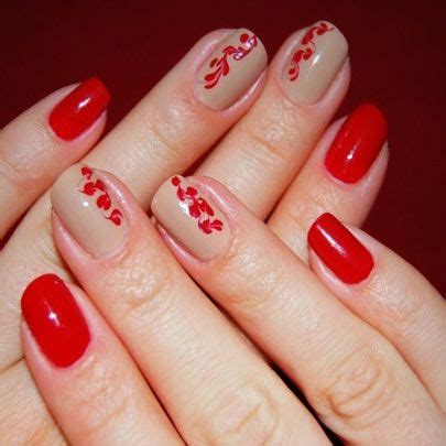 Diseño De Uñas Rojo Con Nude IDEAS E IMÁGENES