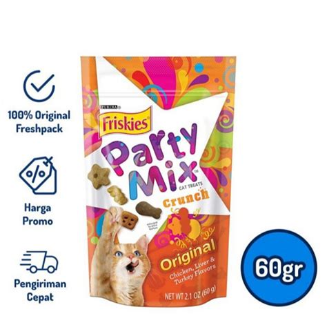 Jual Cemilan Kucing Friskies Party Mix Gr Cat Food Gr Cemilan