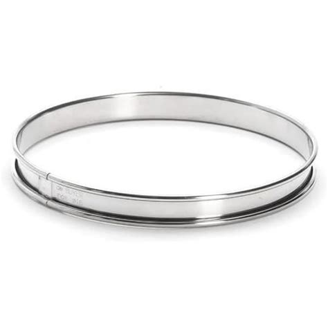 Cercle À Tarte Rond En Inox À Bord Roulé Diamètre 18 Cm Hauteur 2 Cm