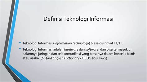 Pengenalan Teknologi Informasi Part Ppt