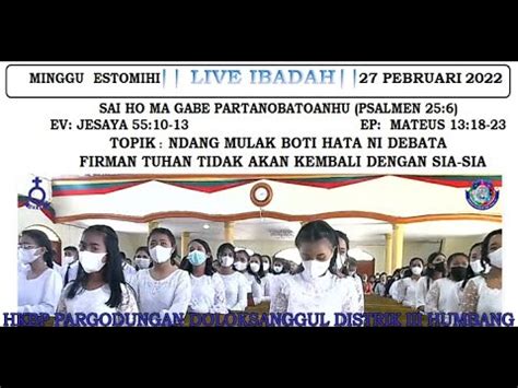 Live Ibadah Minggu Estomihi Tgl Pebruari Pkl Wib Youtube