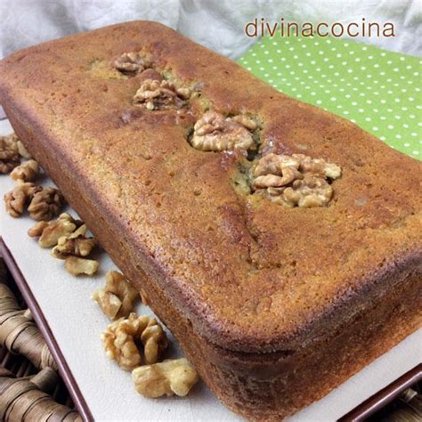 Bizcocho De Pl Tanos Y Nueces Divina Cocina