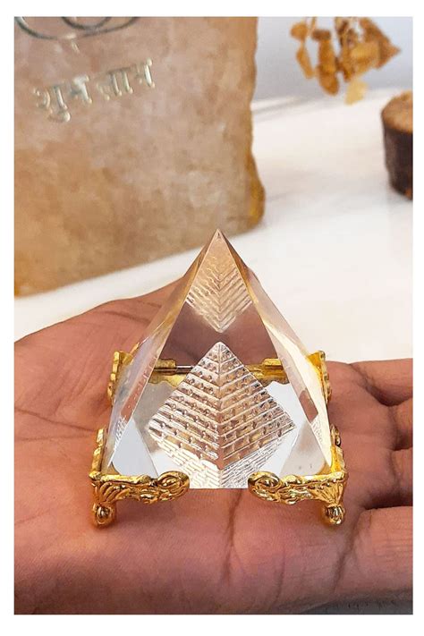 Buy Eshoppee Vastufeng Shuireikicrystal Vastu Pyramid With Stand Pyramid For Positive Energy