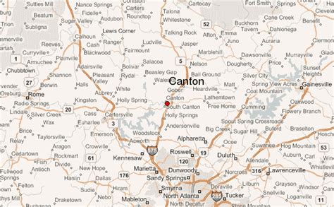 Map Of Canton Ga And Surrounding Cities - States Of America Map States ...