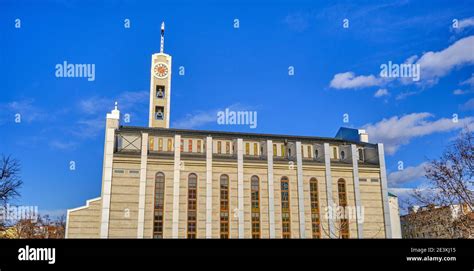 modern structural church   capital city  bulgaria  sofia