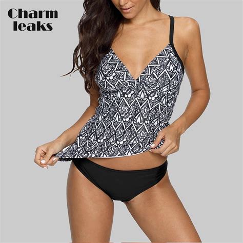 Buy Charmleaks Women Tankini Set Two Piece Swimsuit Vintage Floral