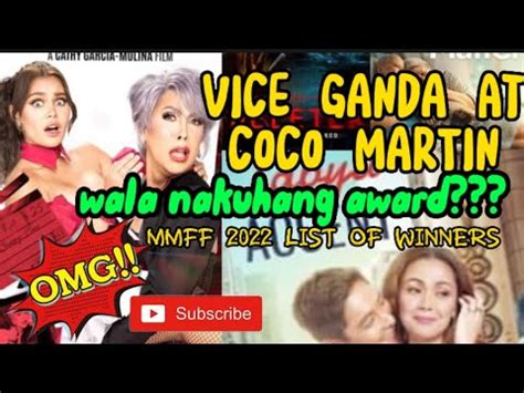 Vice Ganda At Coco Martin Walang Awards Mga Nanalo Sa Mmff