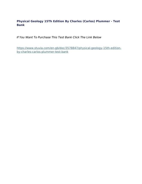 Physical Geology Plummer 11 Edition 1