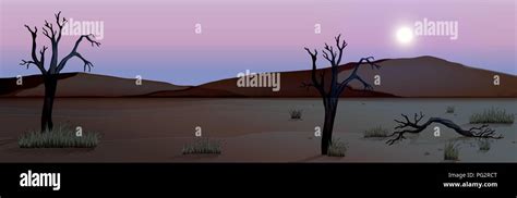 A silhouette desert scene illustration Stock Vector Image & Art - Alamy