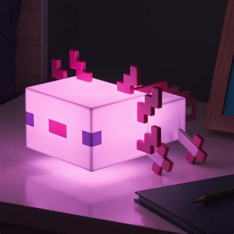 MINECRAFT Axolotl Light ShopForGeek Lamp Paladone Minecraft