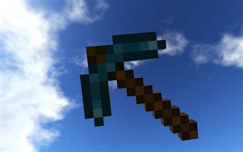 Minecraft Diamond Pickaxe Pixel Art