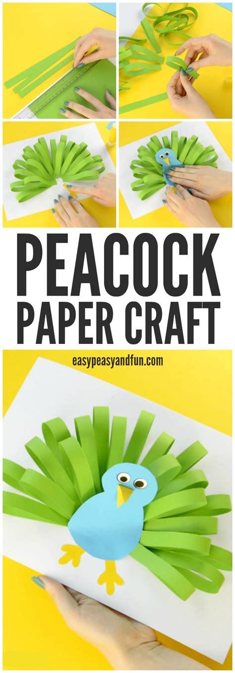 Paper Peacock Craft - Easy Peasy and Fun