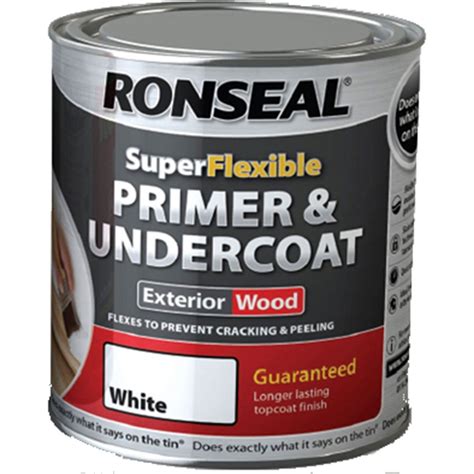 Ronseal Super Flexible Primer And Undercoat White Paint Ml For