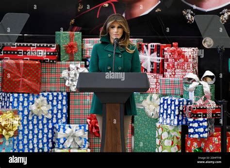 U S First Lady Melania Trump Participates In The Marine Corps Toys