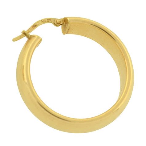 Milor Estate Italian 14kt Gold Wide Hoop Earrings A Brandt Son