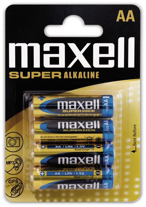 Mignon Batterie Maxell Super Alkaline Aa Lr6 4 Stück Online Kaufen Pollinde