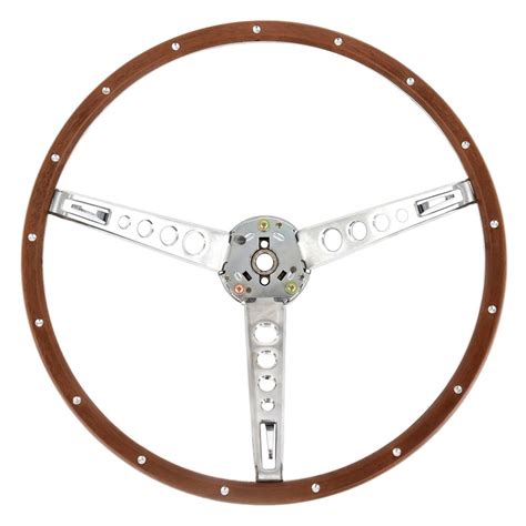 65 - 66 Mustang Steering Wheel Assembly Deluxe Woodgrain - American Car ...