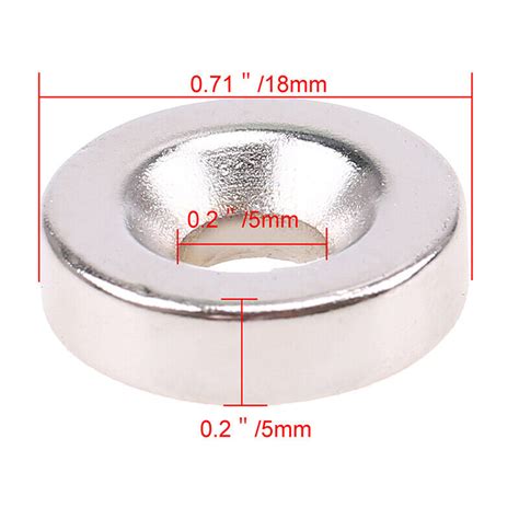 1 100PCS N50 Super Strong Magnets Disc Ring Hole Rare Earth Neodymium