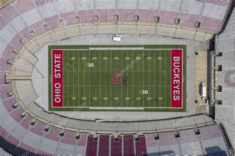 Vistas aéreas del estadio de Ohio en el campus de la Universidad