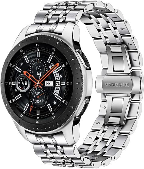 TRUMiRR Compatible With Galaxy Watch 46mm Metal Bands 22mm Stainless