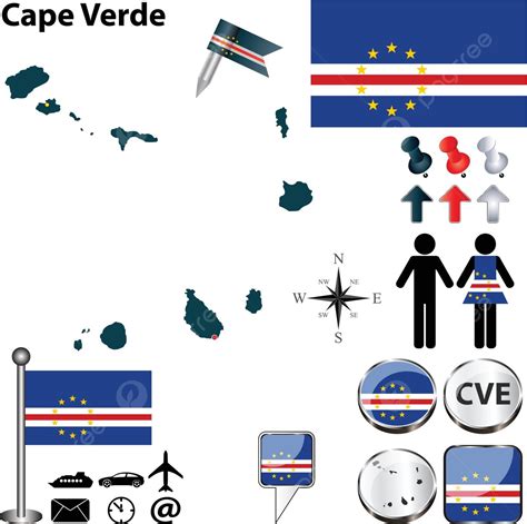 Map Of Cape Verde Travel Geography Shape Vector Travel Geography