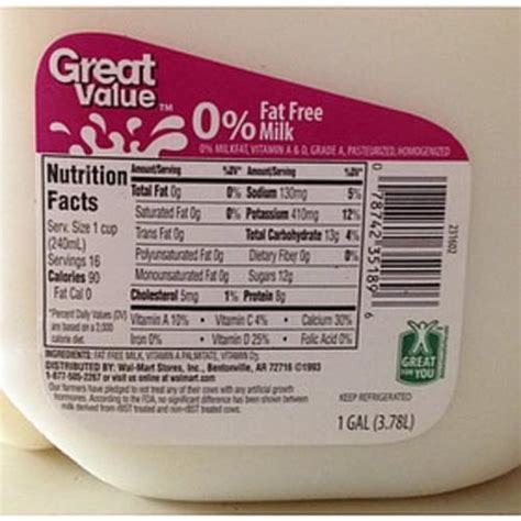 Nutritional Info Skim Milk Besto Blog