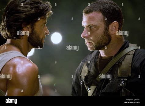 HUGH JACKMAN, LIEV SCHREIBER, X-MEN ORIGINS: WOLVERINE, 2009 Stock Photo - Alamy