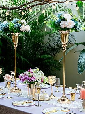 10 Pcs 30 5 77 5cm Height Versatile Metal Wedding Centerpieces Vase