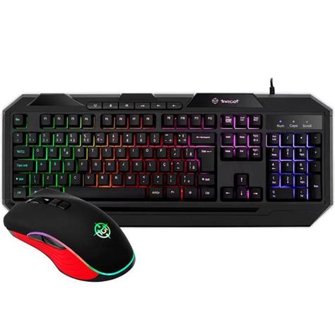 Kit Teclado E Mouse Mouse Gamer TGT M4 Rainbow RGB 7 Botoes Teclado