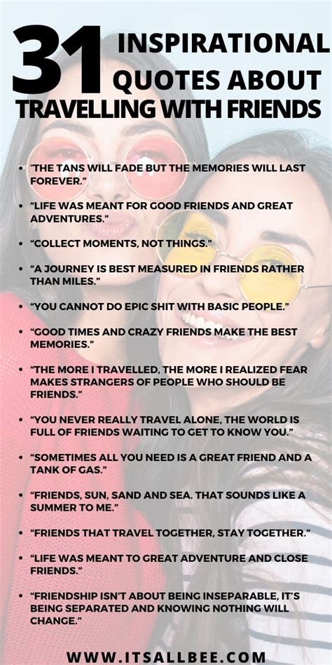 31 Inspirational Quotes About Travelling With Friends Itsallbee