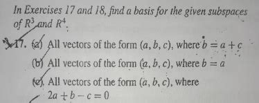 Solved In Exercises And Find A Basis For The Given Chegg