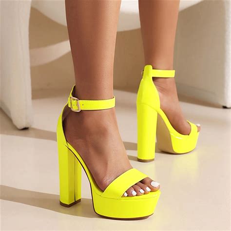 Yellow High Sandals Shop