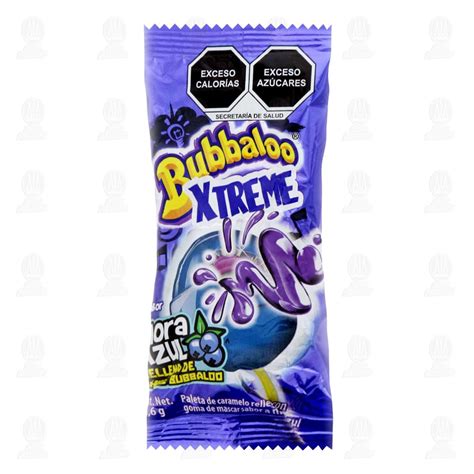 Paleta Bubbaloo Xtreme Mora Azul 166 Gr