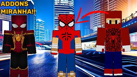 Saiu Nova Melhor ADDONS Do Homem Aranha Para O MCPE Minecraft Pocket