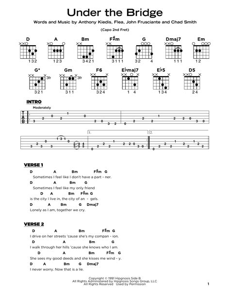 Under The Bridge by Red Hot Chili Peppers - Really Easy Guitar - Guitar Instructor