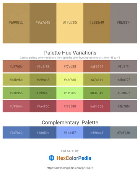 Khaki Color Chart