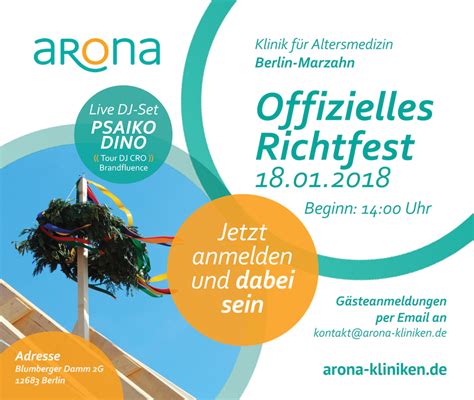 Offizielles Richtfest Arona Klinik F R Altersmedizin Berlin Marzahn