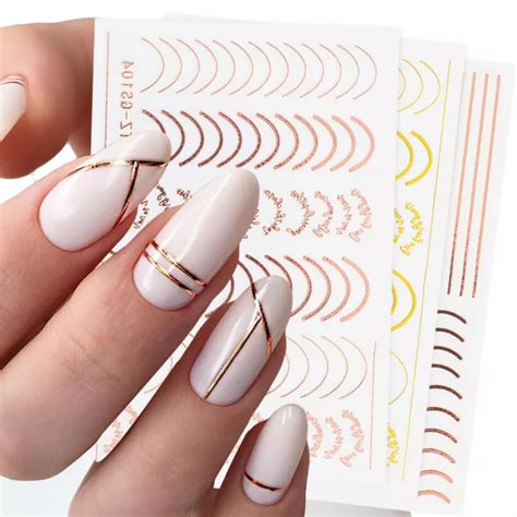 Line Nail Art Sticker Bogen Gs