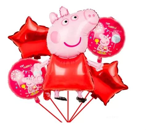 Kit Globos Peppa Pig Cumplea Os Decoracion Fiesta Mercadolibre