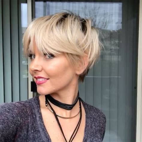 Ladies Short Hairstyles Long On Top Wavy Haircut