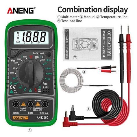 In Stock Lafaso Shop Aneng An8205c Profession Digital Multimeter Ac Dc