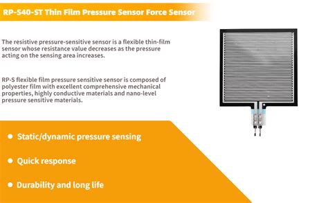 Hilitand Rp S40 St Thin Film Pressure Sensor 20g 10kg High Accuracy Force Sensor For