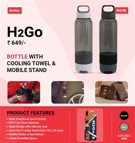 hgo water bottle  mobile stand  cooling towel joytree global