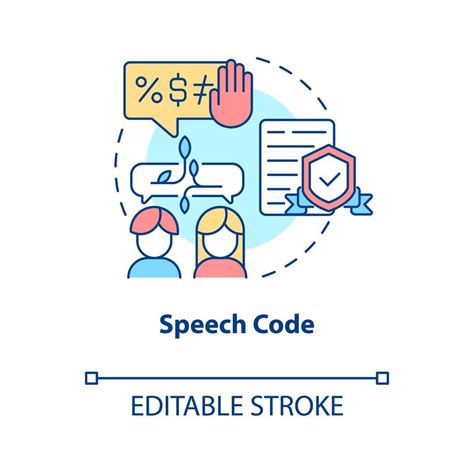 Speech Code Concept Icon Public Communication Limitation Abstract Idea