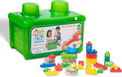 Amazon Jelly Blox Stash N Stack Estuche De Almacenamiento 2 En