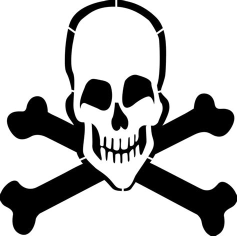 Skull Crossbones Stencil - ClipArt Best