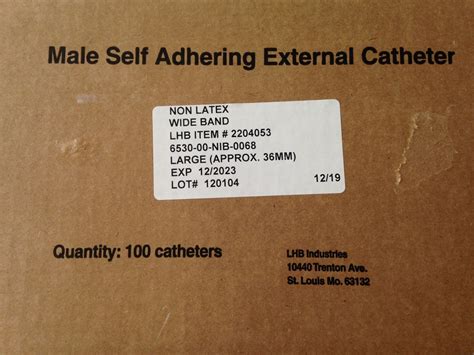 New BARD 6530-00-NIB-0068 Male Self Adhering External Catheter (100/Box) (X) Disposables ...