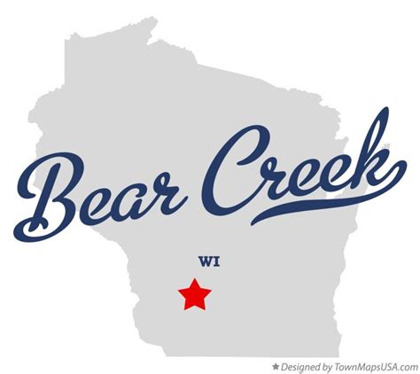 Map Of Bear Creek Sauk County Wi Wisconsin